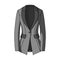 Grey Women s jacket with pockets. Work austere style.Women clothing single icon in monochrome style vector symbol stock