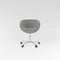 Grey work chair in Scandinavian style. Front view 3d model render