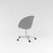 Grey work chair in Scandinavian style. Side view 3d model render