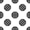 Grey Worldwide icon isolated seamless pattern on white background. Pin on globe. Vector Illustration