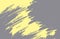 Grey yellow and blue paint brush strokes background