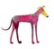 Greyhound breed dog stylized side view