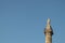 Greys Monument in Newcastle city centre showing statue of Earl Grey against a blue sky