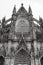 Greyscale shot of the exterior facade of the Cologne Cathedral in Cologne, Germany