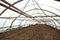 Gricultural greenhouse prepared for seed sowing