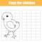 Grid copy children educational drawing game