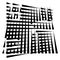 Grid, mesh abstract geometric pattern. segmented intersect lines. crossing dynamic stripes texture. random dashed streaks lattice