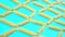 Grid pattern with numerous penne pasta panorama to right