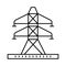 Grid station Line Vector Icon easily modified