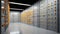 Grid Storage At Datacenter: 3d Rendered Stock Photo In Wall Sculpture Style