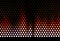 Grid texture background with round holes with background fire flame