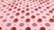 Gridal perforated cube boxes background. Abstract background with stack of pastel pink cubes, 3d rendering