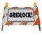 Gridlock Road Barrier Barricade Warning Traffic Sign