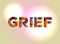 Grief Concept Colorful Word Art Illustration