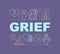 Grief word concepts banner