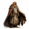 Griffin In Brown Cloak: D&d Digital Painting Concept Art