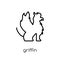 Griffin icon. Trendy modern flat linear vector Griffin icon on w