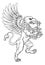 Griffin Rampant Gryphon Coat Of Arms Crest Mascot