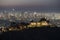 Griffith Park Observatory and Downtown Los Angeles Foggy Twilight