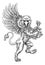 Griffon Rampant Griffin Coat Of Arms Crest Mascot