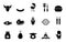 Grill and barbecue icon set