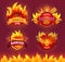 Grill Barbecue Party Hot Set Vector Illustration