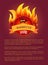 Grill Barbeque Party Poster Burning Fire, Grate