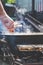 On the grill is a cauldron in which to cook meat and vegetables.