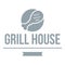 Grill chicken logo, simple gray style
