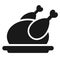 Grill chicken roast vector icon