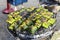 Grill fish in banana leaves, traditional Thai style food cooking