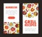 Grill Food Banner Design with Roasted Barbecue Meal Vector Template