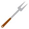 Grill fork icon. Cooking metal tool. Kitchen utensil