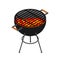 Grill isolated. Iron grille for frying meat