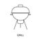 Grill line icon vector for marks on food packaging