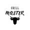 Grill master. Vector illustration. Lettering. Ink illustration