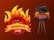 Grill Party Barbecue Roaster Vector Illustration