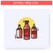 Grill sauces color icon. Editable illustration