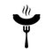 Grill sausage vector icon