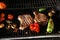 Grill - steak & fresh vegetables