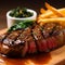 Grill steak, New York Strip, medium rare, juicy, look delicious, AI Generative