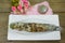 Grill striped snakehead fish with salt coated