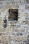 Grill window and lantern of an ancient building, Rhodes island,