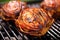 grilled artichokes on a metallic surface