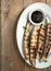 Grilled Asian long eggplant with Hoisin sauce