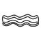 Grilled bacon icon outline vector. Crispy meat