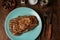 Grilled beef entrecote with flake salt