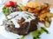 Grilled beef tenderloin steak blue cheese sauce