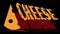 Grilled cheese, animated lettering with a slice of cheese and an inscription