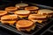 Grilled Cheese Melts On Griddle, Creating Appetizing Grill Marks. Generative AI